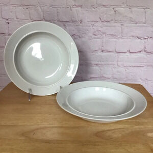 Dansk International Designs Inc. White Rimmed Soup Bowls - Set of 2